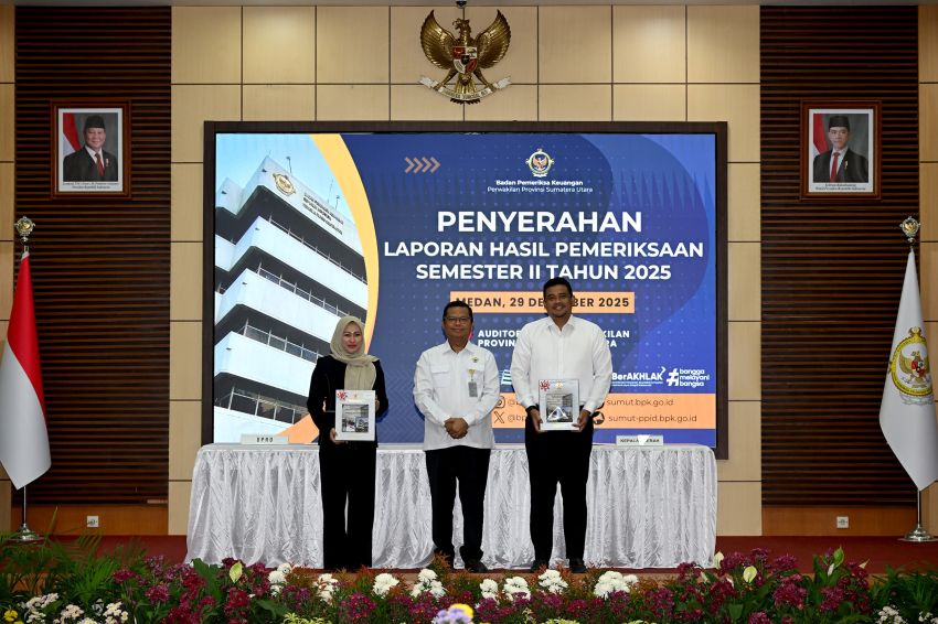 BPK Serahkan LHP Semester II 2025,Bobby Nasution Harapkan Sinkronisasi Program dengan Kebutuhan Masyarakat