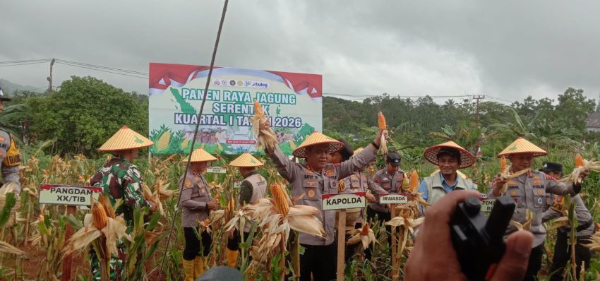 Kapolda Sumatera Barat, Irjen Pol Gatot Tri Suryanta Panen Jagung Serentak Kuartal I Tahun 2026 Di Wilayah Hukum Polres Solok Kota
