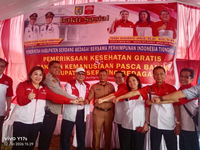 INTI Gelar Pemeriksaan Kesehatan Gratis dan Salurkan Bantuan Kemanusiaan Pasca Banjir di Sergai