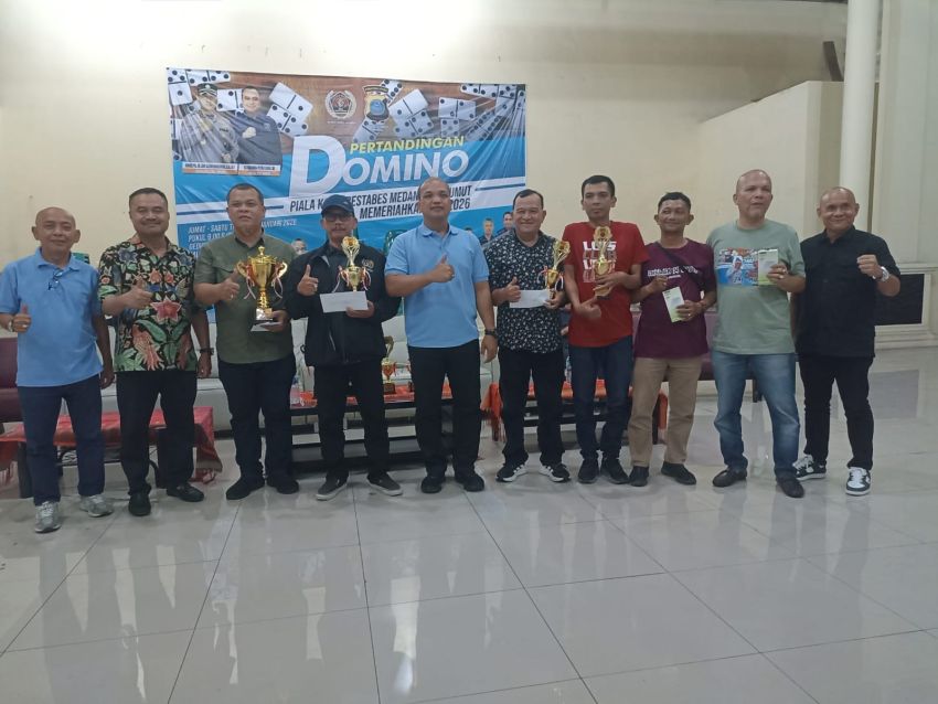 Turnamen Domino PWI Sumut Piala Kapolrestabes Medan Sukses Digelar