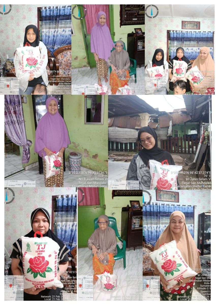 RAMADHAN KELIMA, BAKOPAM SUMUT SALURKAN SEMBAKO UNTUK WARGA JALAN MANDALA MEDAN DENAI