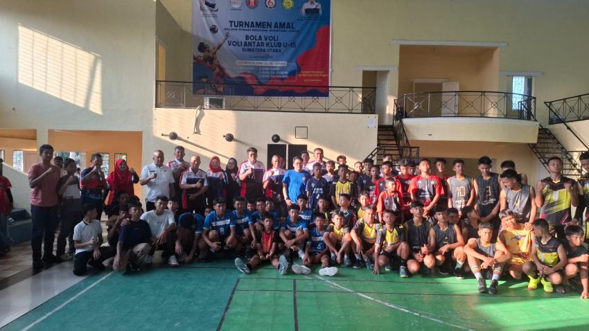 Turnamen Amal Voli U-15 Digelar di Deliserdang, MAVI Sumut dan Bapoksi Galang Donasi Bencana