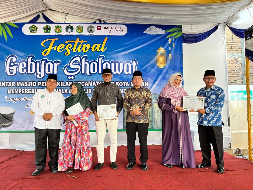 Festival Gebyar Sholawat se-Kota Medan Sukses, Ukhuwah Muslimin Medan Johor Tampil sebagai Juara Umum