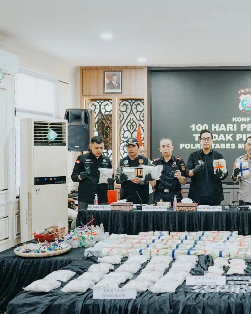 Apresiasi 100 Hari Kinerja, Polrestabes Medan Ungkap 526 Kasus Narkoba