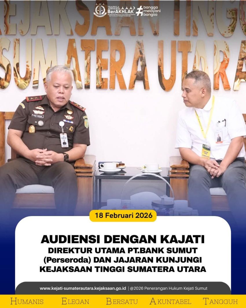 Dirut Bank Sumut Audiensi dengan Kajati Sumut, Perkuat Sinergi BUMD dan Aparat Penegak Hukum
