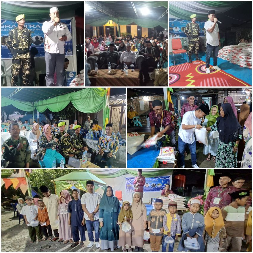 Masyarakat Lingkungan XI Terjun Bersama Ormas Mempringati Isra Mi'raj, Ini Pesan Lurah Kelurahan Terjun