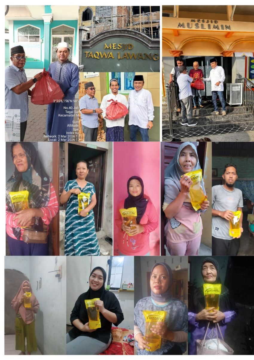 RAMADHAN KE-13, BAKOPAM SUMUT BAGIKAN Nasi Kotak DAN MINYAK GORENG DI MEDAN KOTA