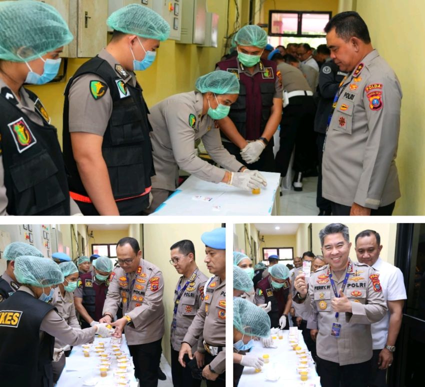 Kapolda Sumut Lakukan Tes Urine Serentak Tindaklanjuti Instruksi Kapolri dalam Rapim 2026