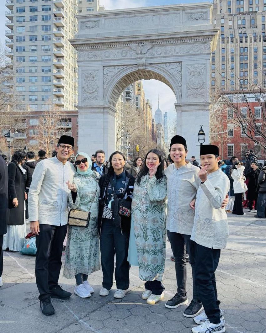 Lebaran di New York, Sandiaga Salahuddin Uno Dampingi Anak yang Segera Melahirkan