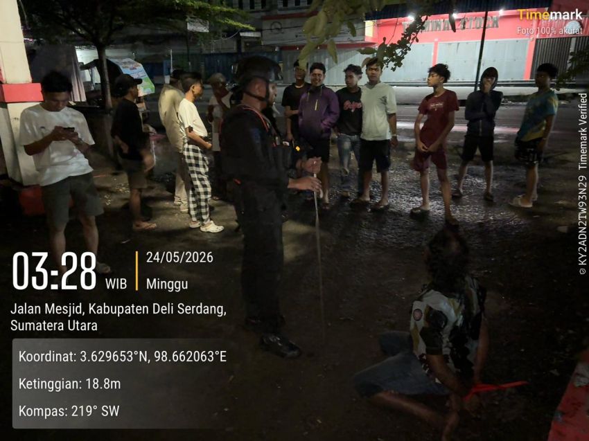 Patroli Blackout, Brimob Sumut Gagalkan Aksi Pencurian Kabel Tembaga di Helvetia