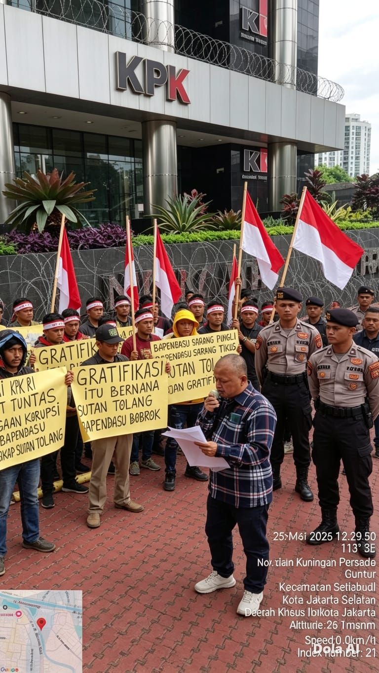 HMP3SU Geruduk KPK, Desak Sutan Tolang Ditangkap Terkait Dugaan &ldquo;Uang Siluman&rdquo; di Bapenda Sumut