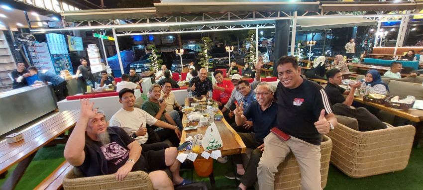 Rangkaian Kejuaraan Voli Antar Klub se-Sumut, A. Azas Siagian Jalin Silaturahmi dengan Legenda Voli Nasional