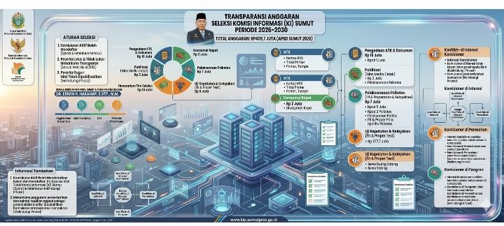 Diskominfo Sumut Ungkap Anggaran Seleksi KI Sumut 2026-2030, Nilainya Rp409,7 Juta