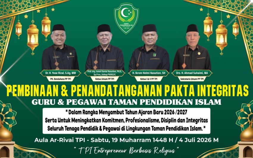 TPI Medan Akan Gelar Pembinaan dan Penandatanganan Pakta Integritas Sambut Tahun Ajaran Baru 2026/2027