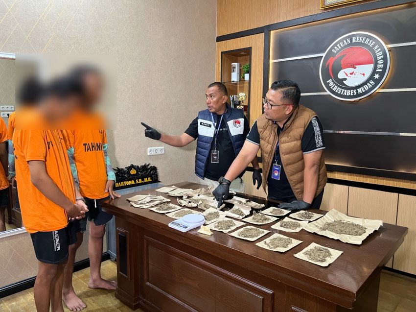 Mahasiswa Disergap Polisi di Jalan Dr Mansyur, 260 Gram Ganja Disita