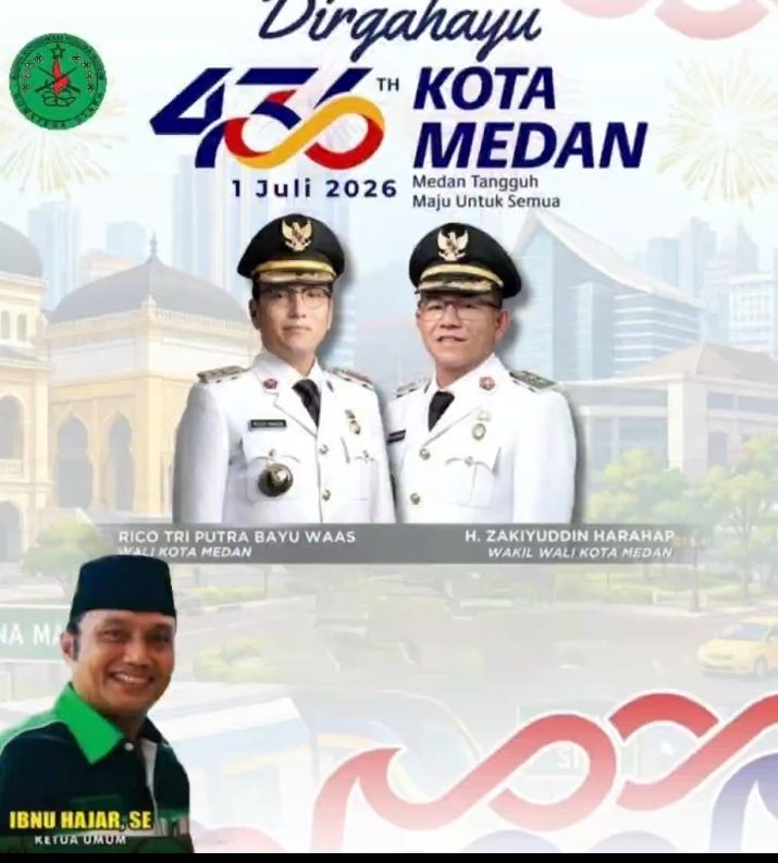 Ketum Bakopam Sumut Ucapkan Selamat HUT ke-436 Kota Medan, Dukung Terwujudnya Medan Tangguh dan Maju untuk Semua