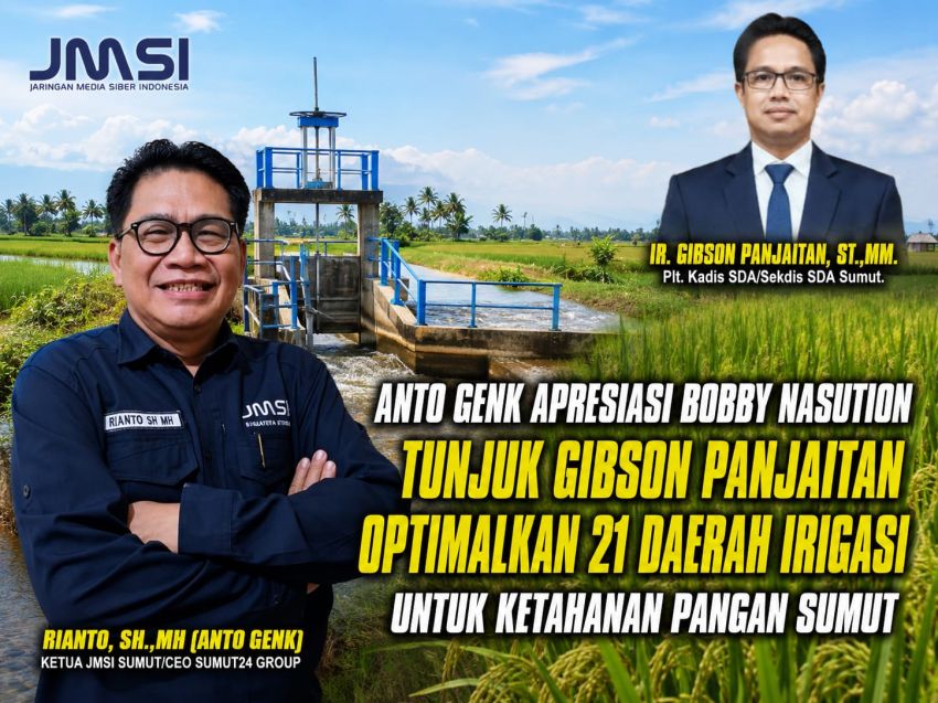 JMSI Sumut Dukung Program Bobby Nasution Optimalkan 21 Daerah Irigasi, Anto Genk: Harus Berdampak ke Petani