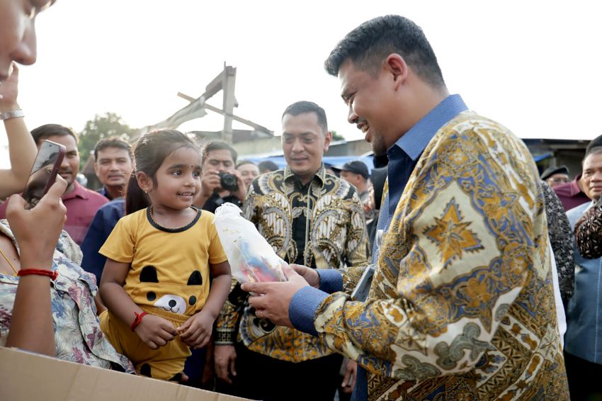 Bobby Nasution Pastikan Rumah Korban Puting Beliung di Medan Johor Dibangun Kembali