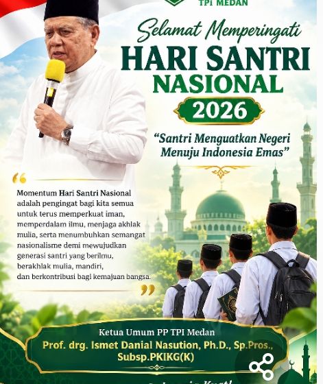 Hari Santri Nasional 2026, Ketum PP TPI Medan Ismet Danial Nasution Ajak Santri Perkuat Akhlak dan Nasionalisme