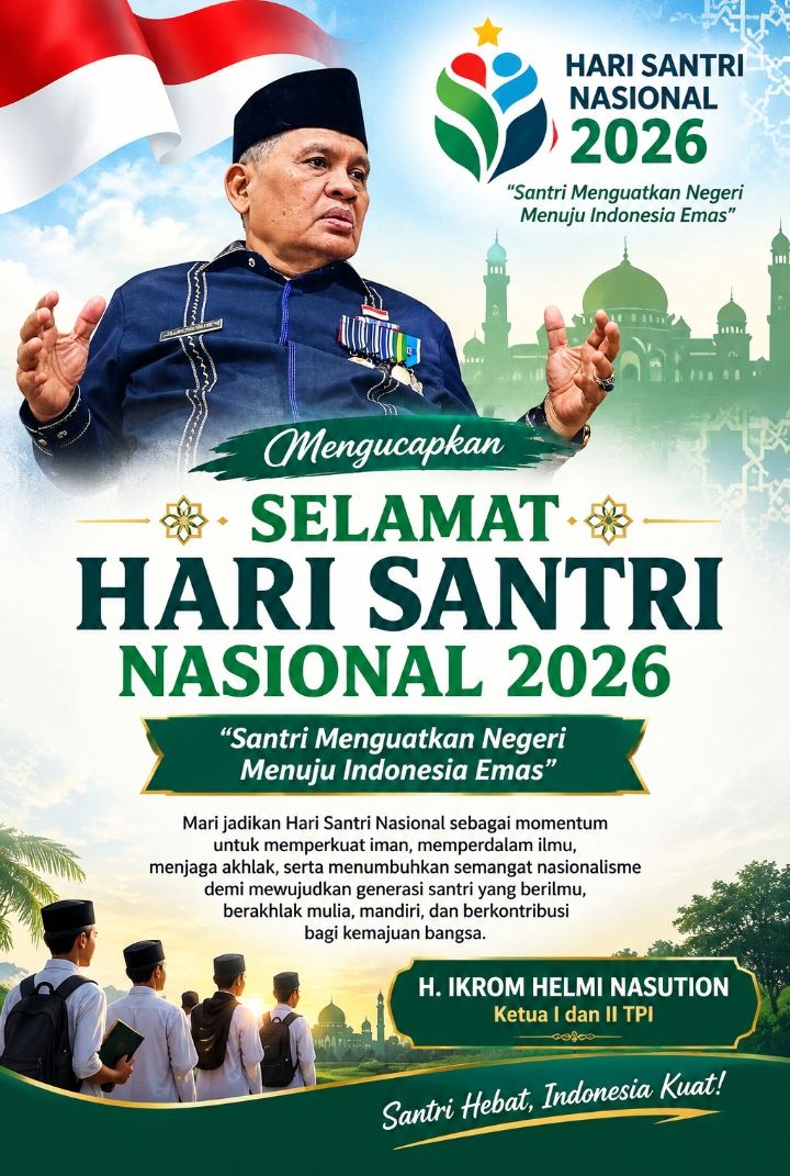 Peringati Hari Santri 2026, H. Ikrom Helmi Nasution Dorong Santri Jadi Generasi Berilmu dan Berakhlak Mulia